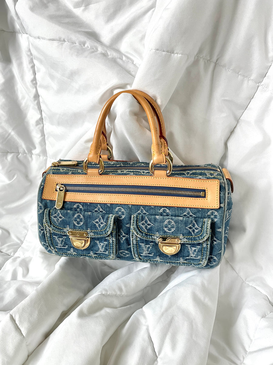 Louis Vuitton, Bags, Stunning Louis Vuitton Denim Neo Speedy