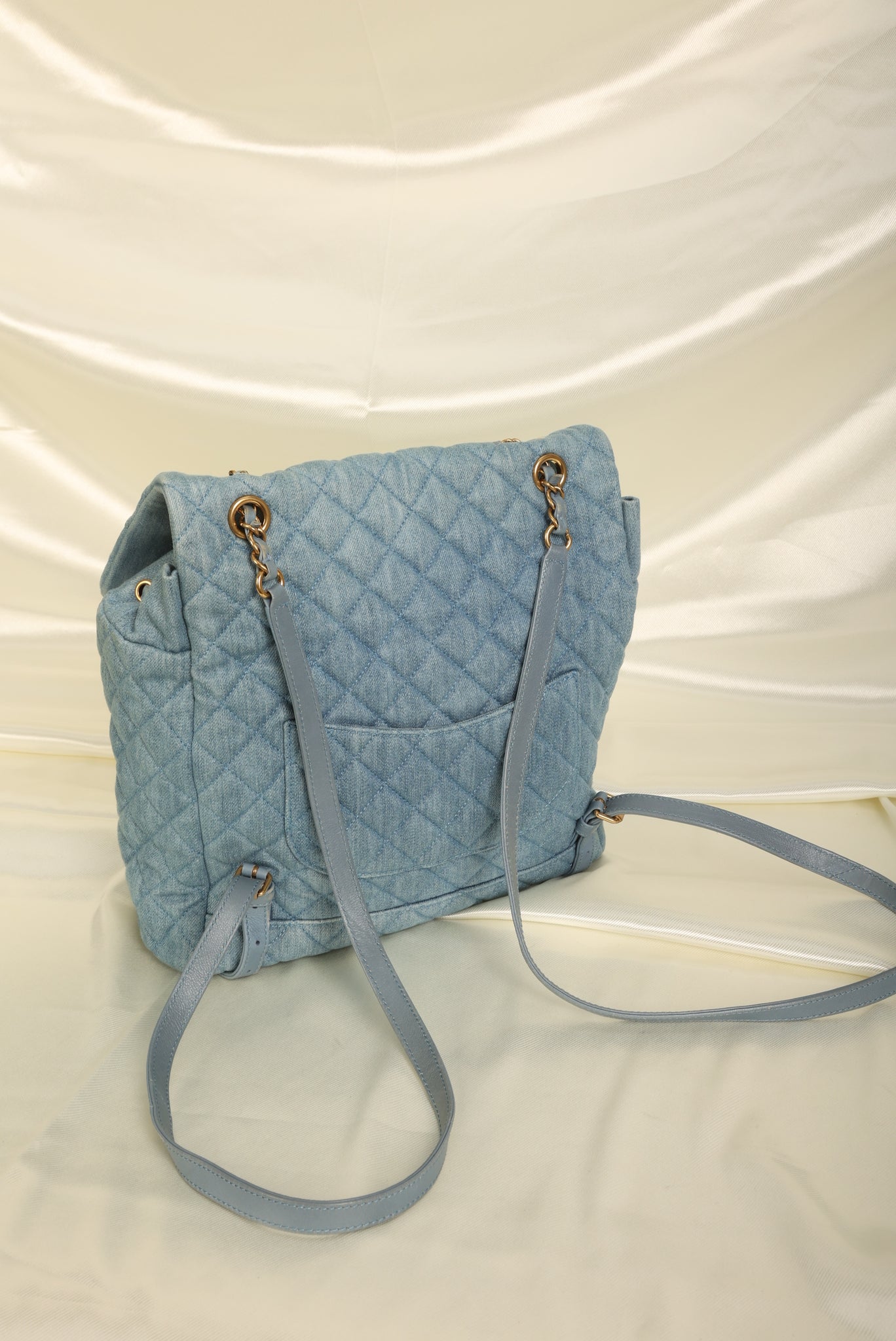Chanel Denim Quilted Backpack