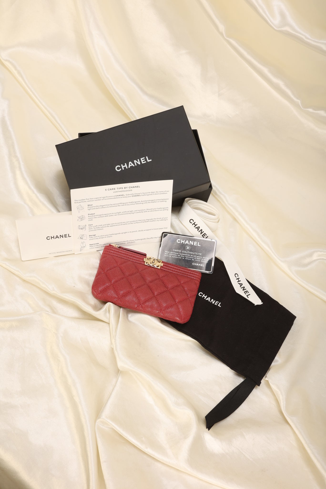 Chanel 2019 Caviar Boy Pouch