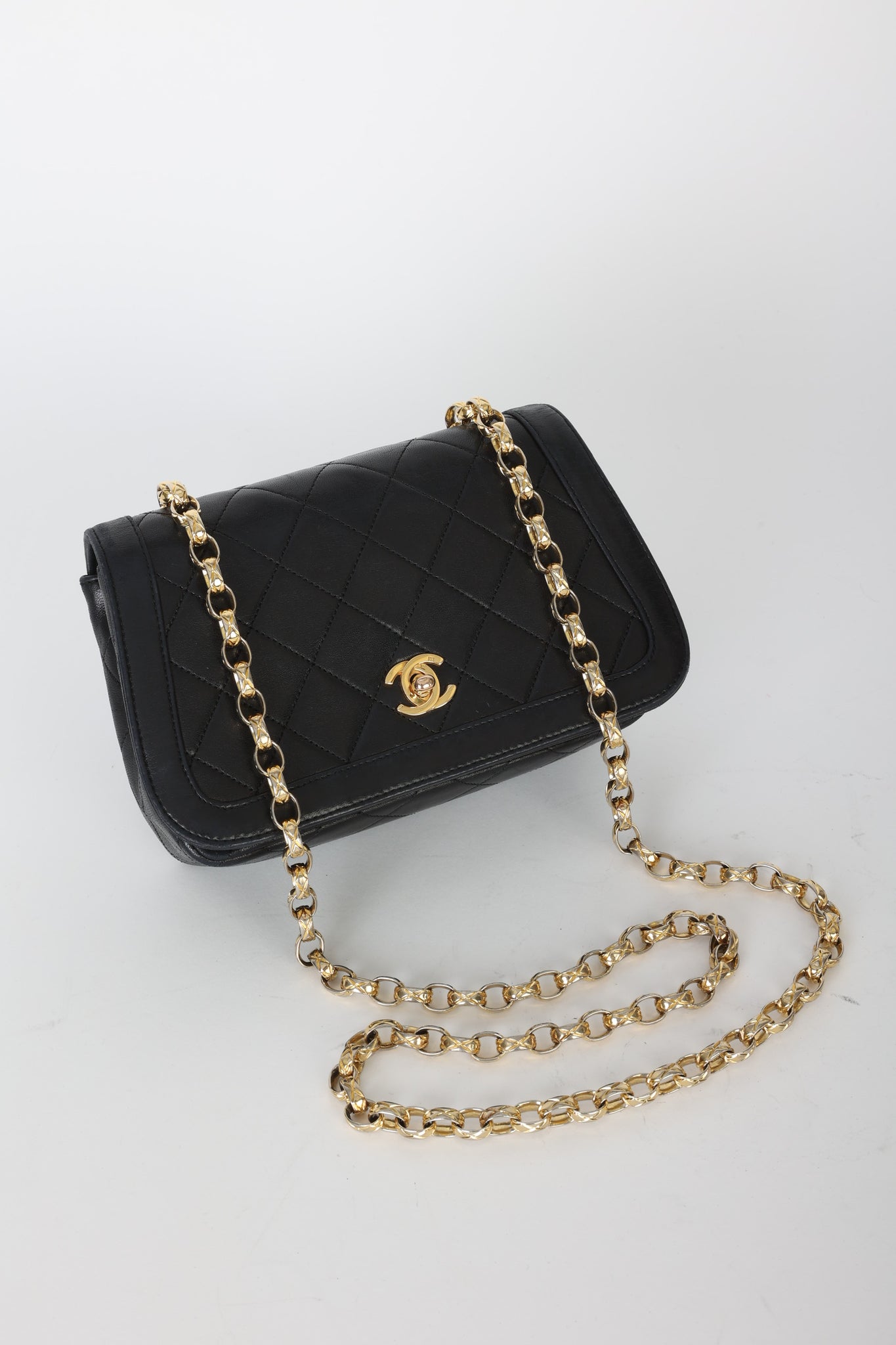 Rare Chanel 1989 Lambskin Bijoux Chain Mini Full Flap