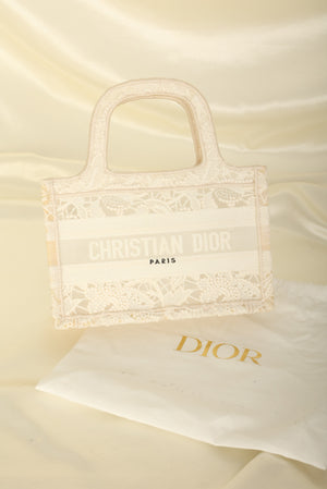 Limited Edition Dior 2022 Embroidered Mini Book Tote