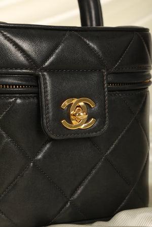 Chanel Lambskin Quilted Vanity Bag