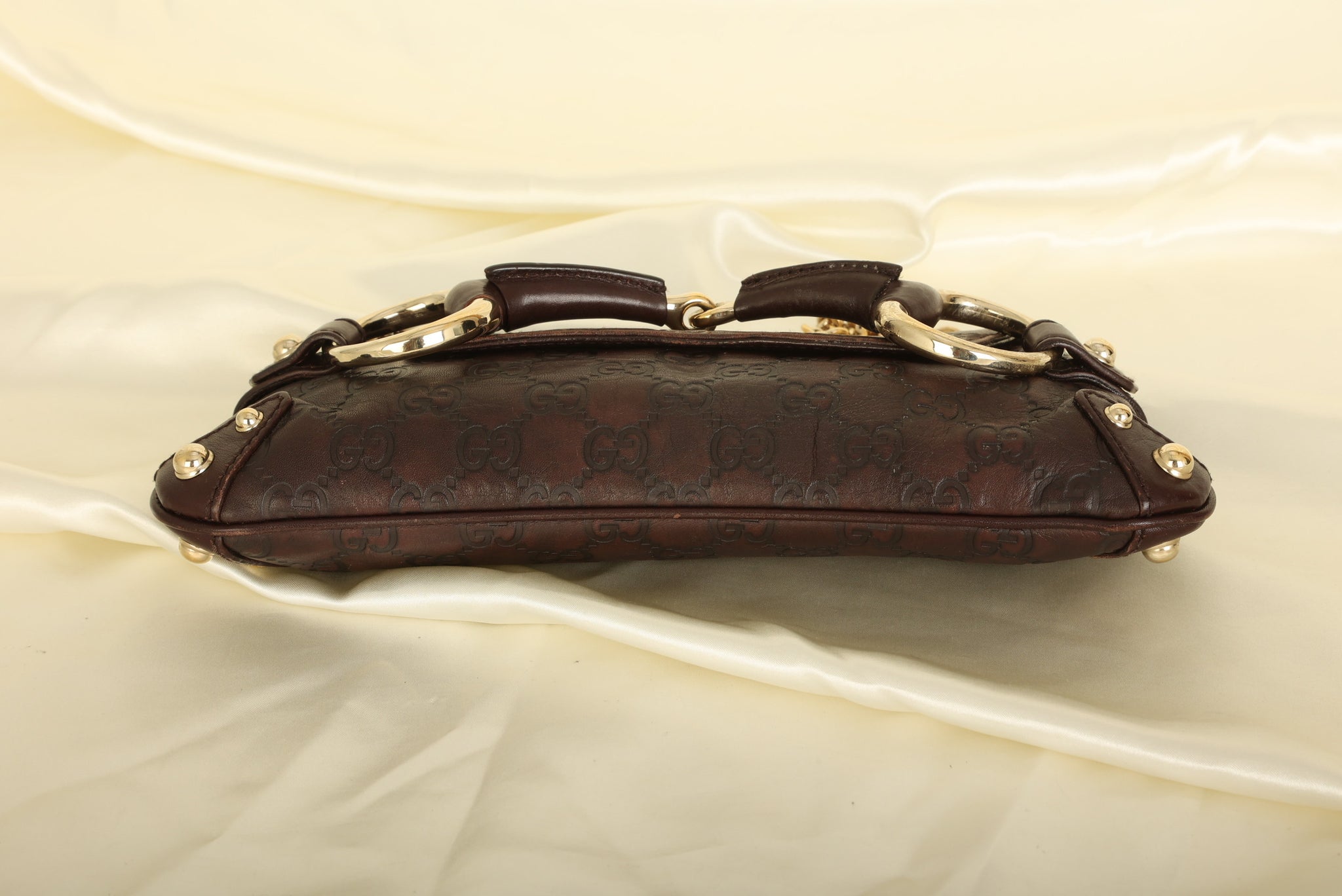 Gucci Leather Horsebit Pochette