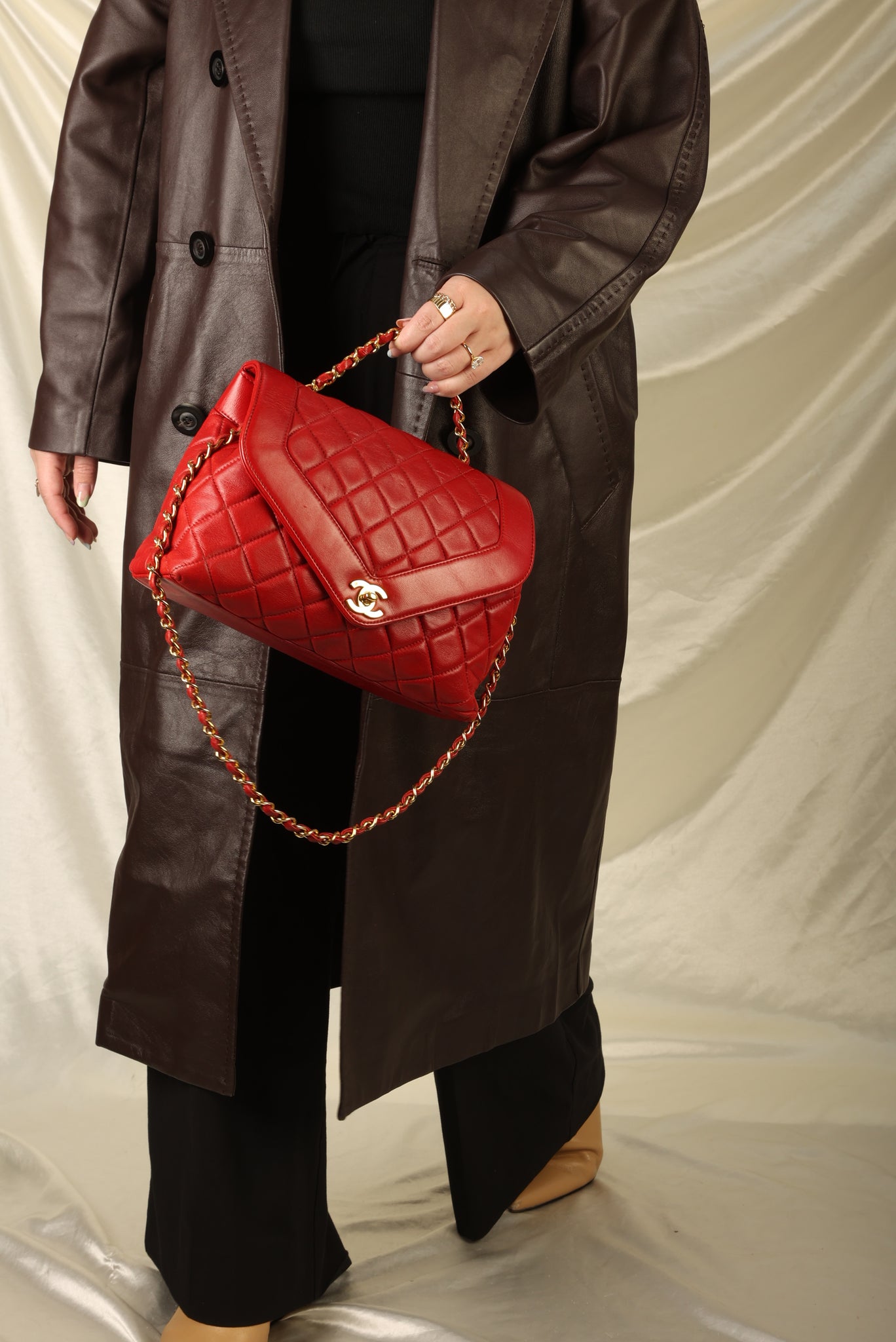 Chanel Lambskin Turnlock Flap Bag