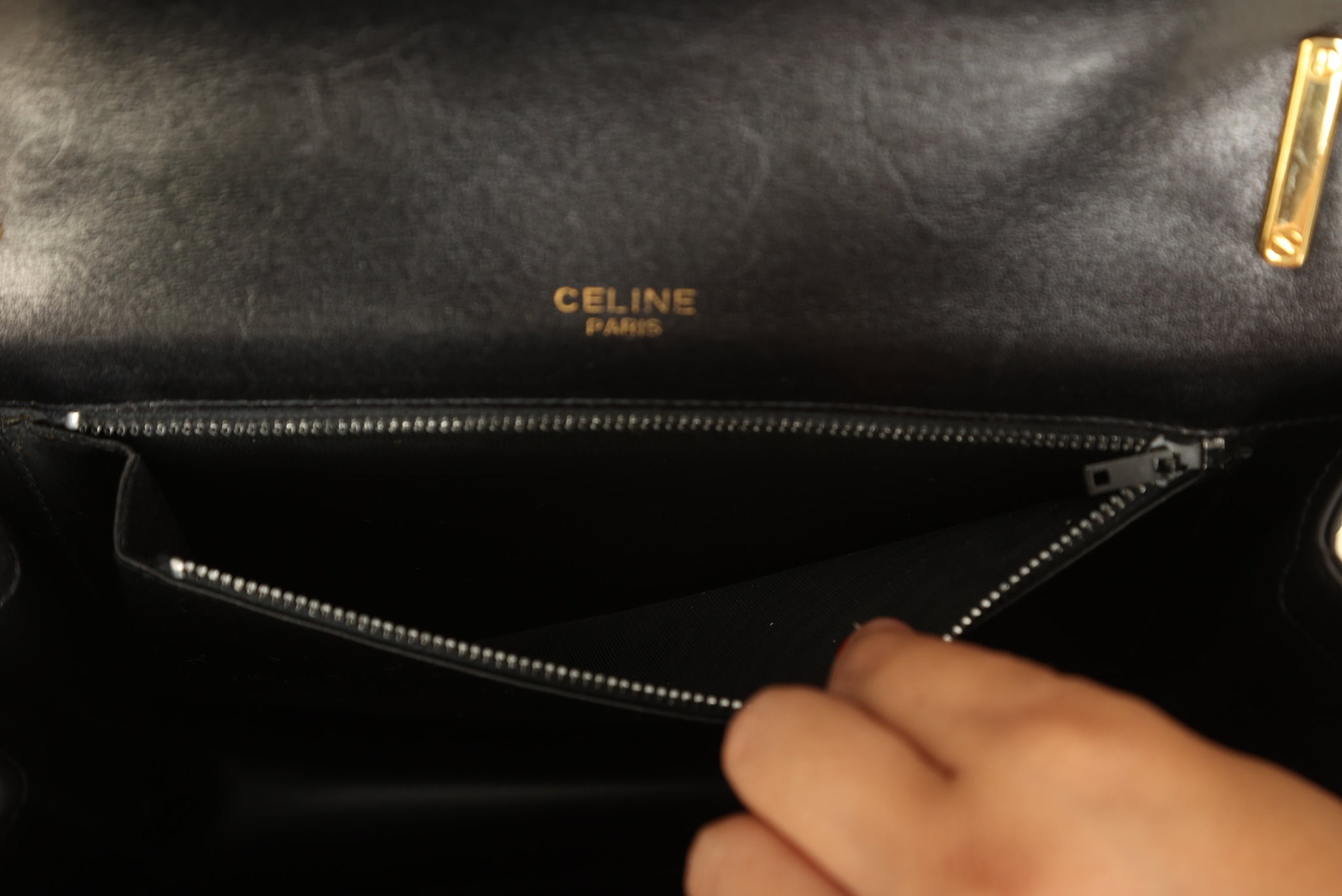 Rare Celine Triomphe Kelly Top Handle Bag
