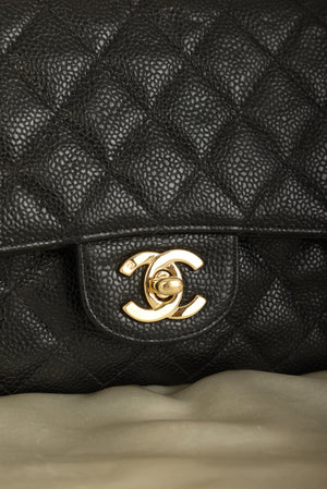 Chanel 2002 Caviar Medium Double Flap