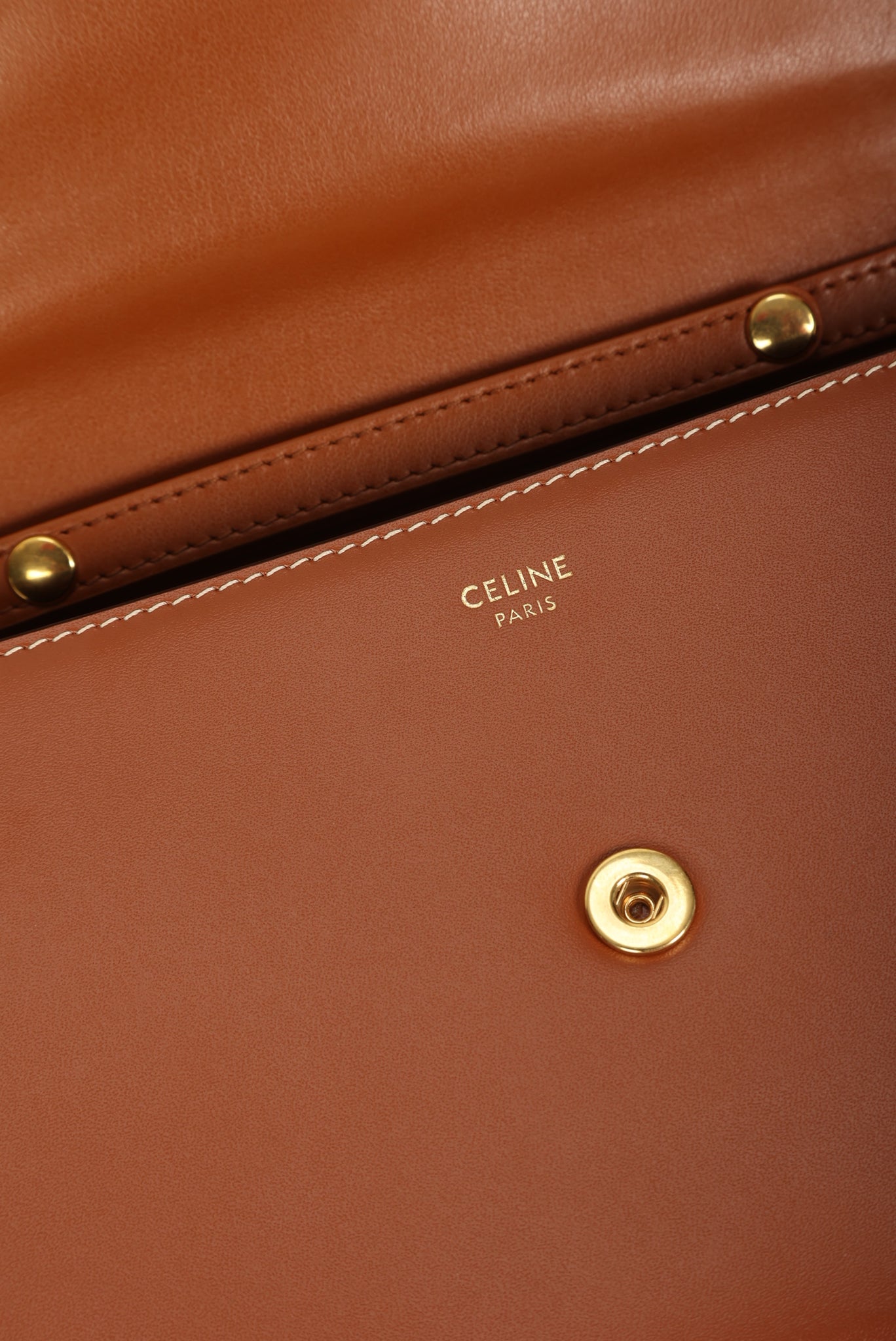 Rare Celine Triomphe Mini Boxcalf Wallet on Chain