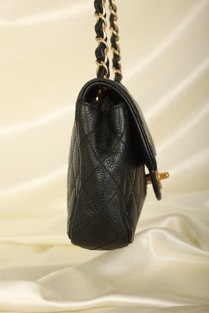 Chanel Black Caviar Classic East West Flap Bag SHW – Boutique