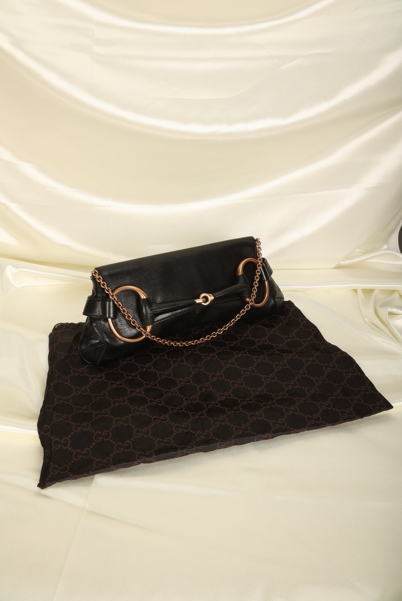 Gucci Horsebit Leather Shoulder Bag