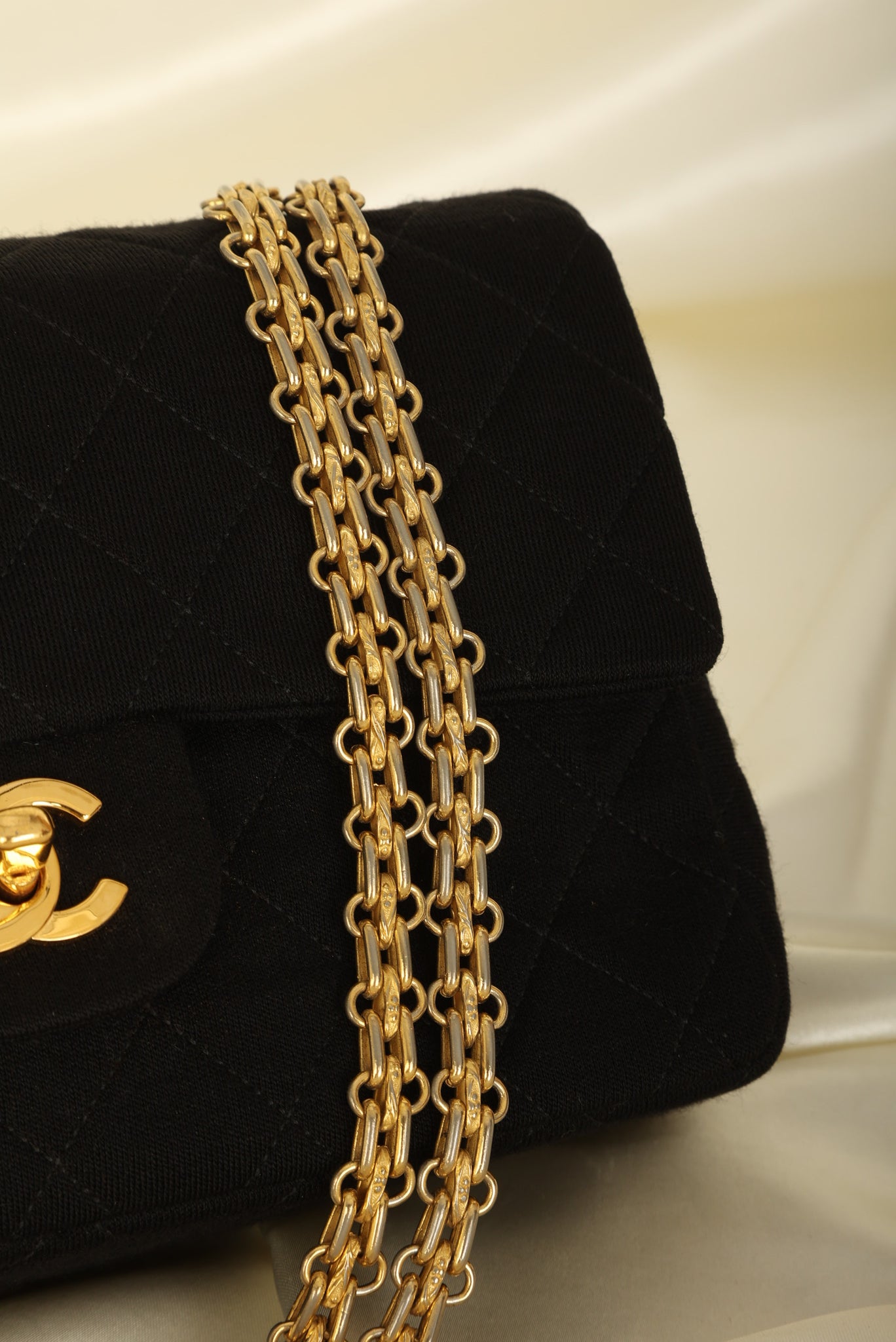 Chanel Jersey Re-Issue Chain Small Double Flap
