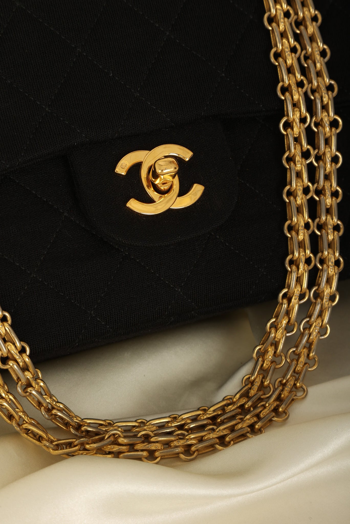 Chanel Jersey Re-Issue Chain Small Double Flap