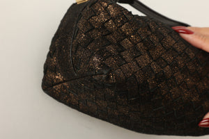 Rare Bottega Veneta Metallic Intrecciato Bracelet Bag
