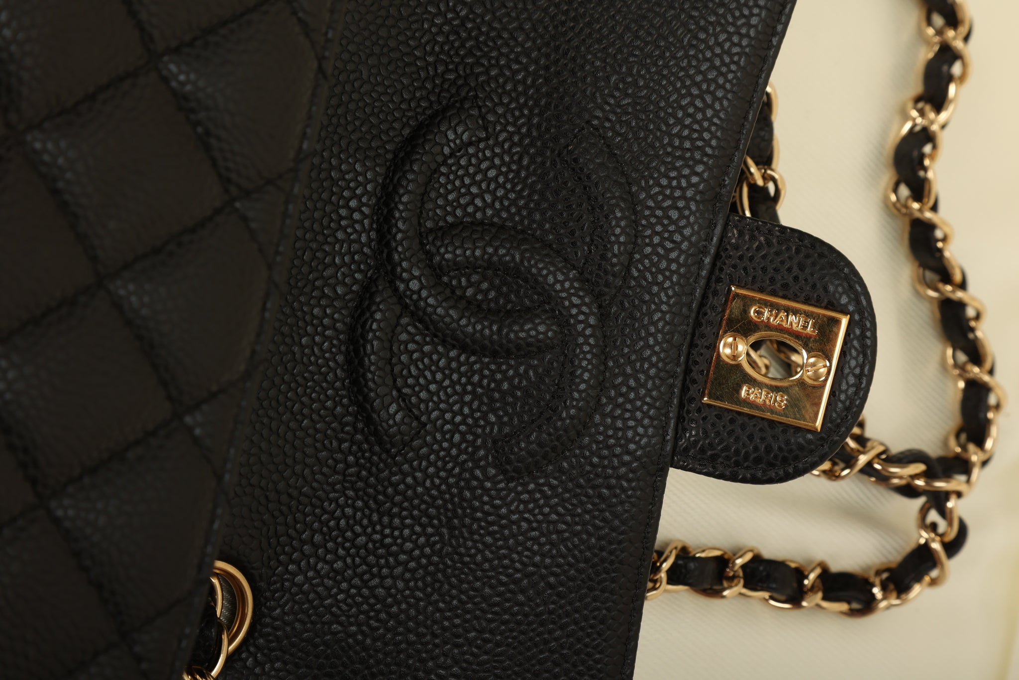 Chanel classic flap Square Mini black caviar silver hw Bag vintage