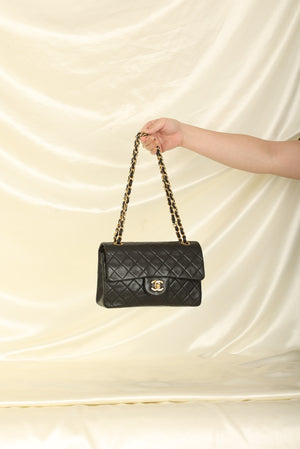 Chanel Black Lambskin Small Classic Double Flap Bag 24k GHW – Boutique  Patina