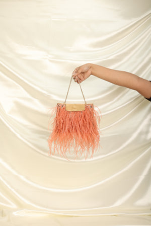 Ultra-Rare Chanel Beaded Feather Chain Mini Bag