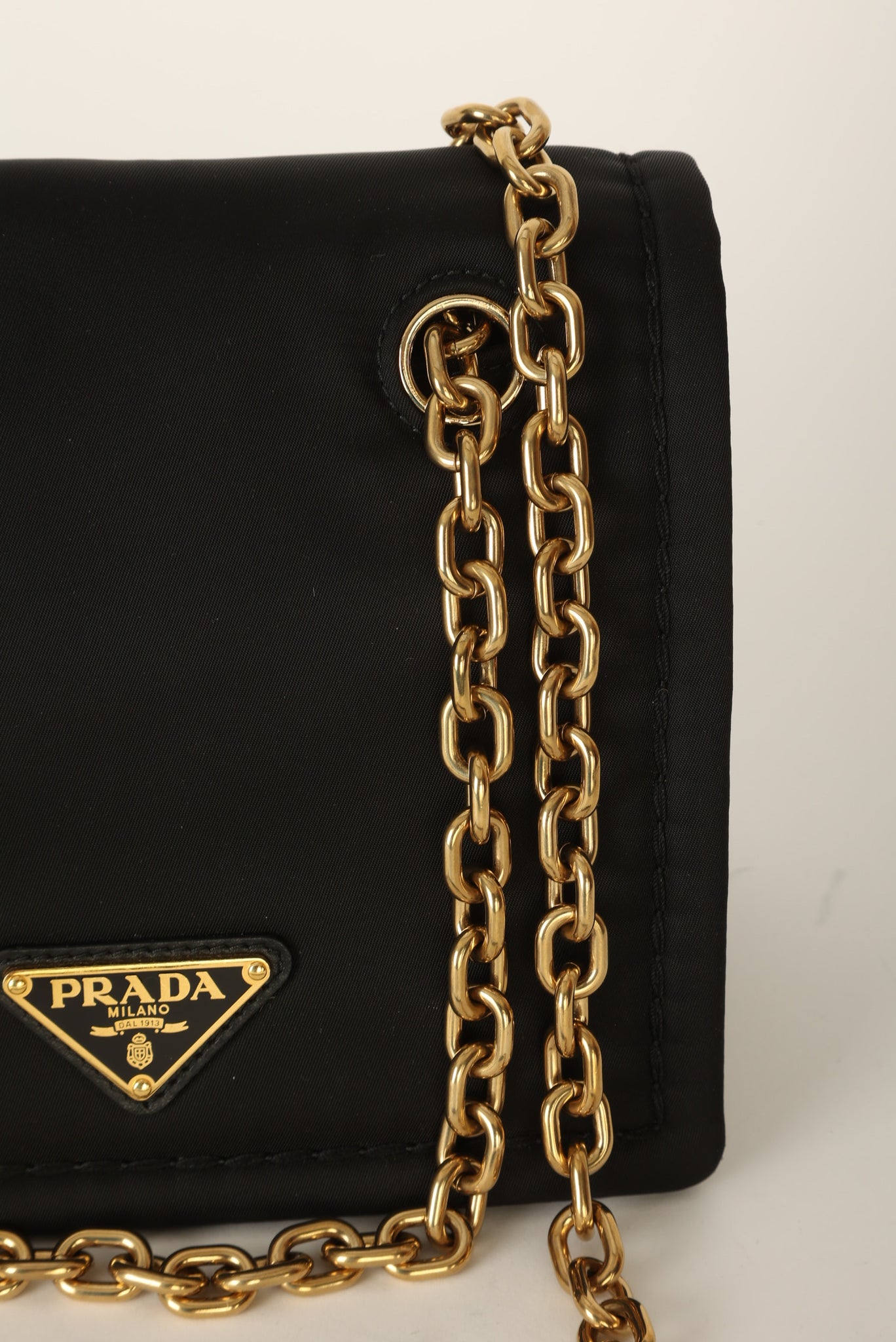Prada Nylon Mini Chain Flap