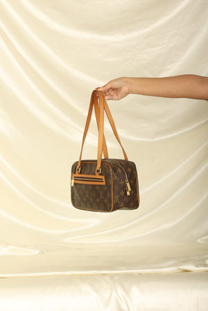 Louis Vuitton Cite GM Monogram Shoulder Bag Canvas Brown Women's