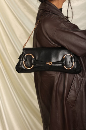 Gucci Horsebit Leather Shoulder Bag