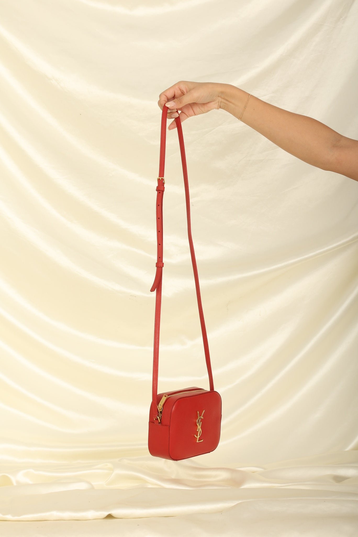 Saint Laurent Leather Red Camera Bag