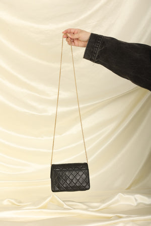 Extremely Rare Chanel 1991 Lambskin Mini Chain Flap