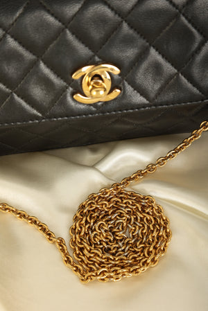 Extremely Rare Chanel 1991 Lambskin Mini Chain Flap