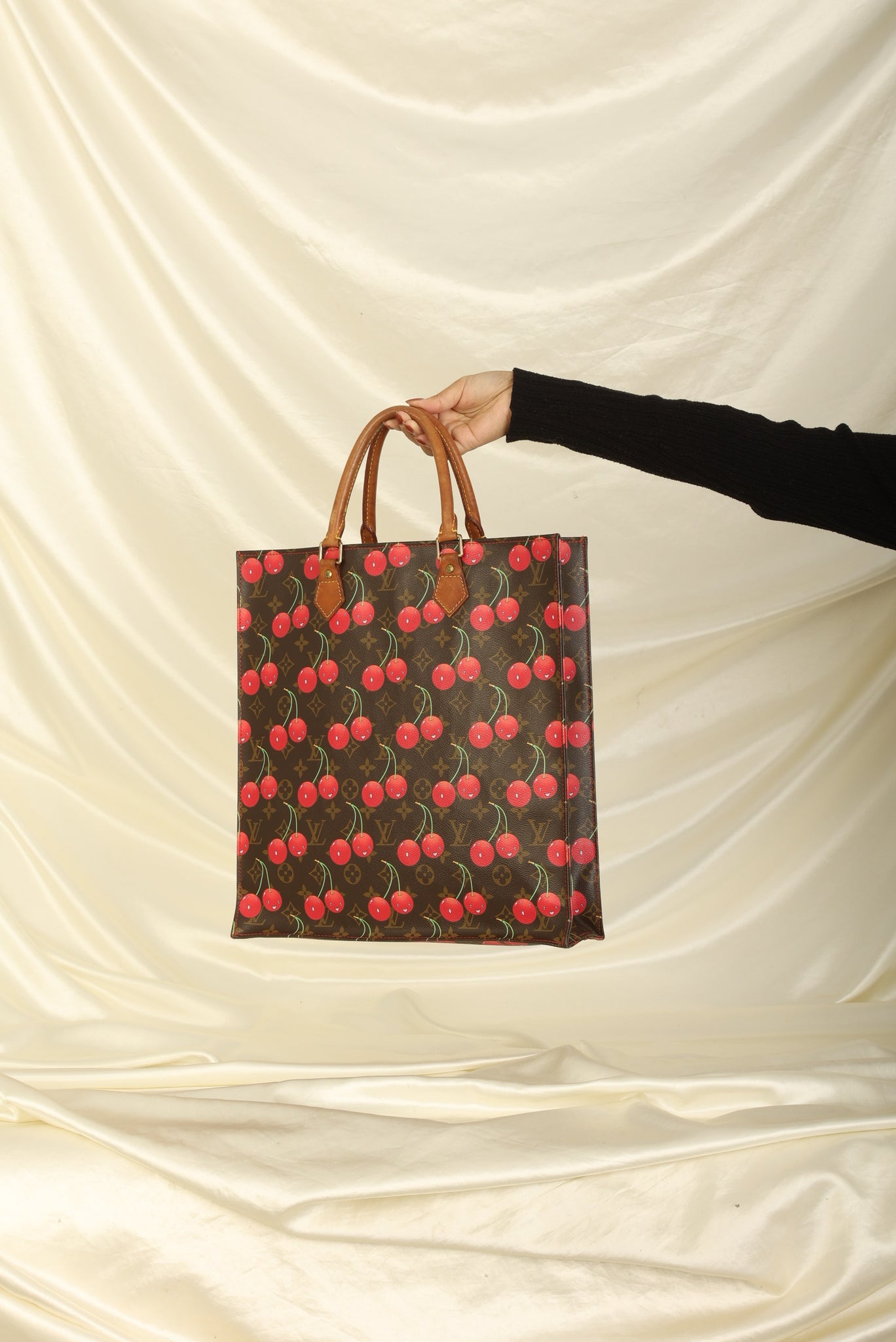 Louis Vuitton Monogram & Cherry Sac Plat Handle Bag