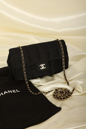 Chanel Satin Mini Chocolate Bar Flap