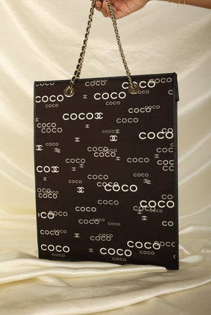 Chanel Coco Icon Canvas Tote
