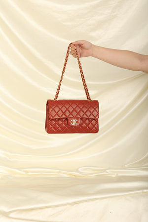 Chanel Burgundy 2023 Caviar Maxi Classic Double Flap Bag