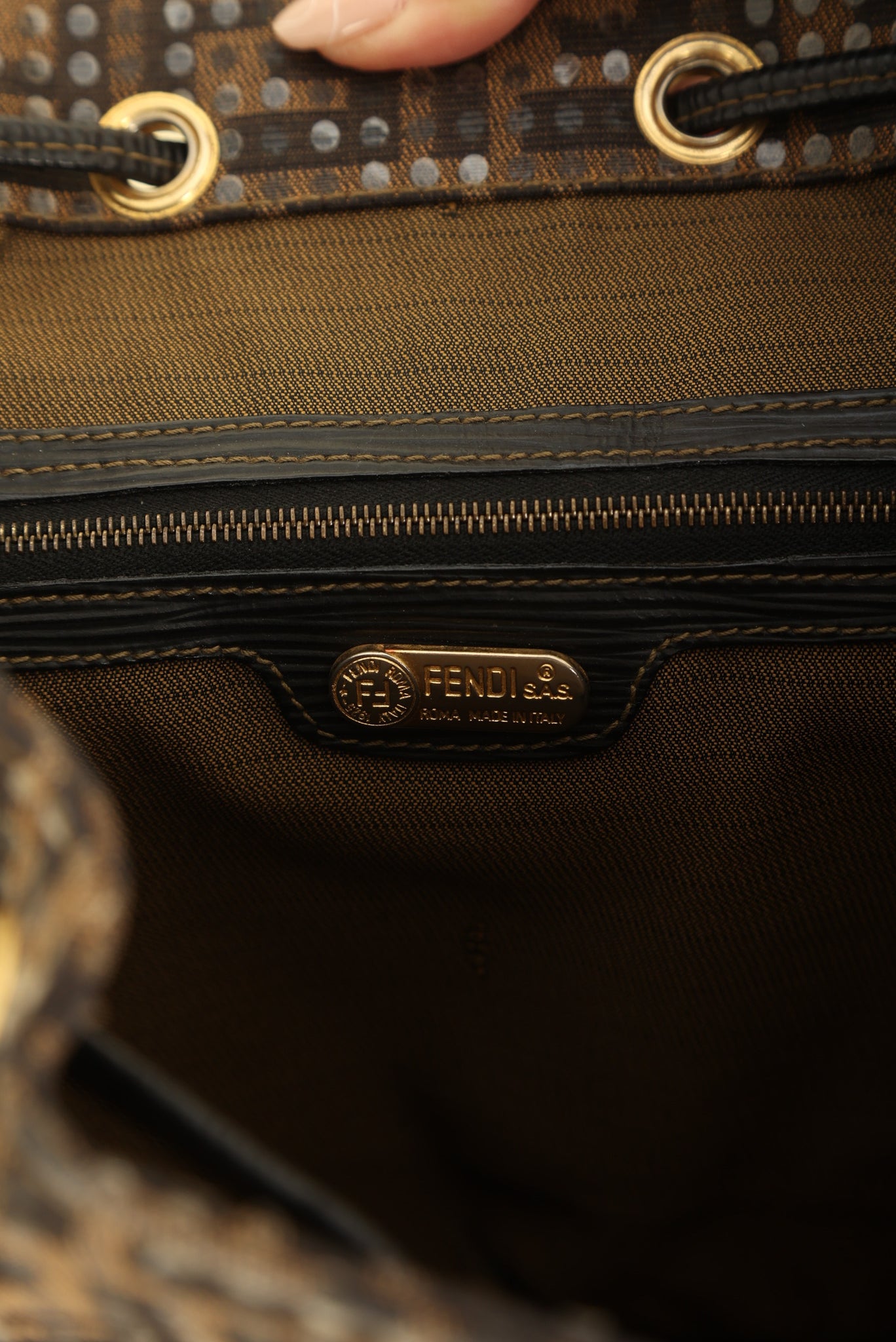 Rare Fendi Dotted Zucca Backpack