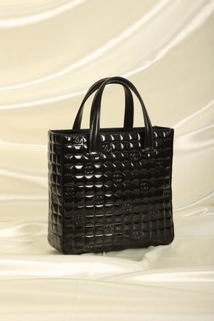 Chanel Patent Chocolate Bar Tote