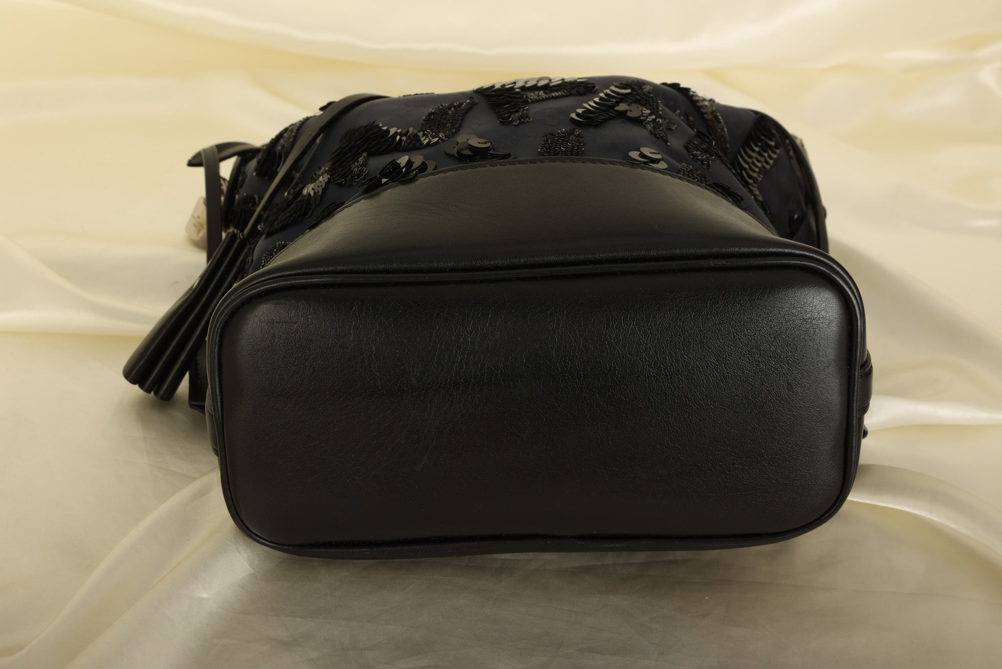 Limited Edition Louis Vuitton Satin Sequin Bucket Bag & Pouch