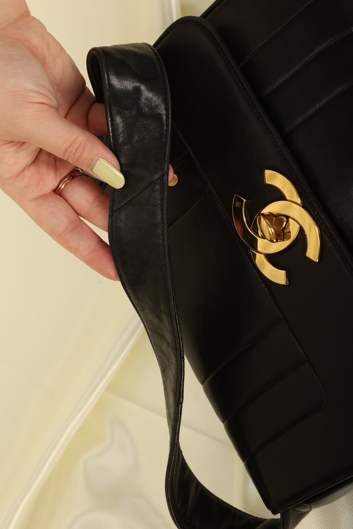 Chanel Lambskin XL Logo Flap Bag