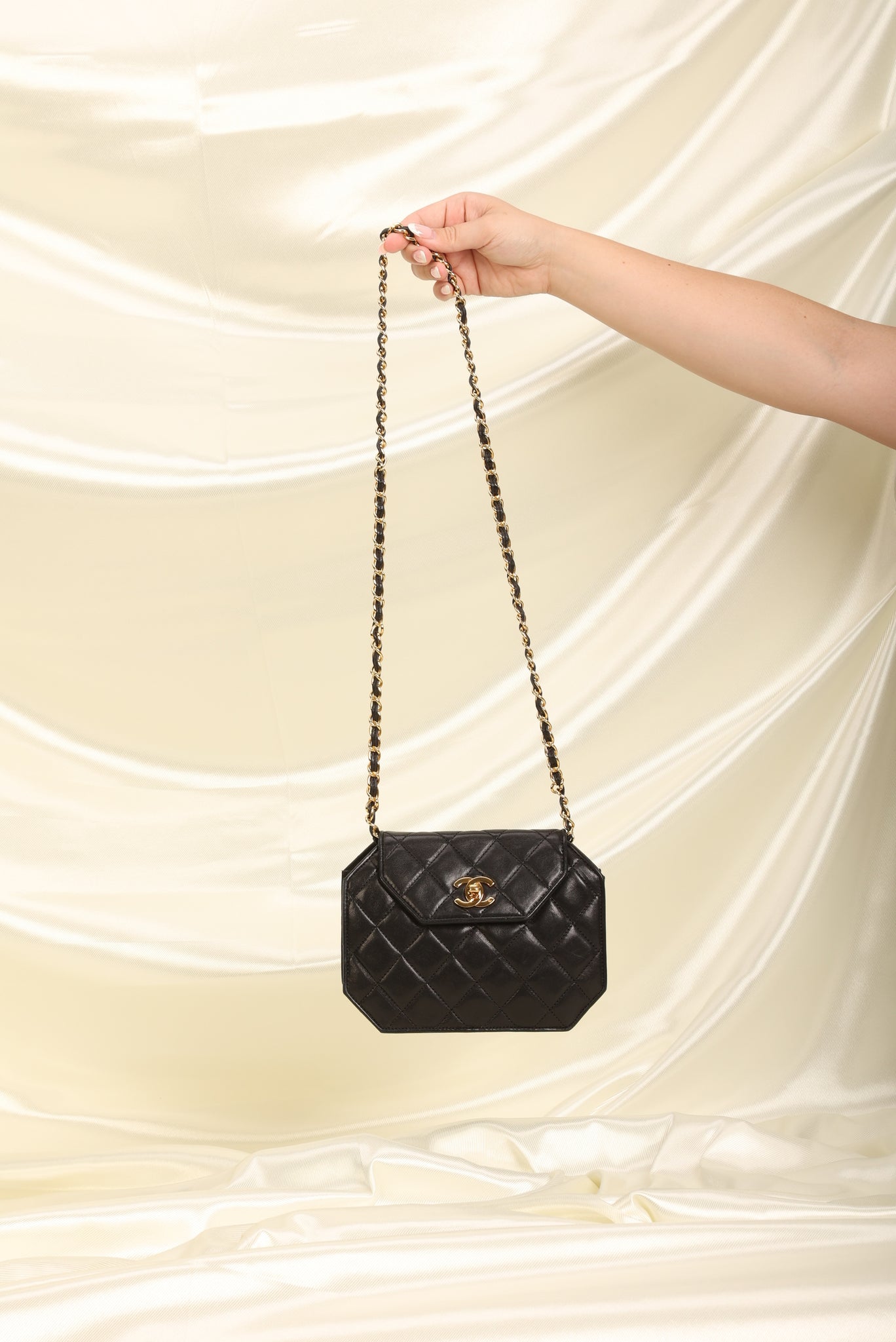 Ultra-Rare Chanel Lambskin Octagon Shoulder Bag