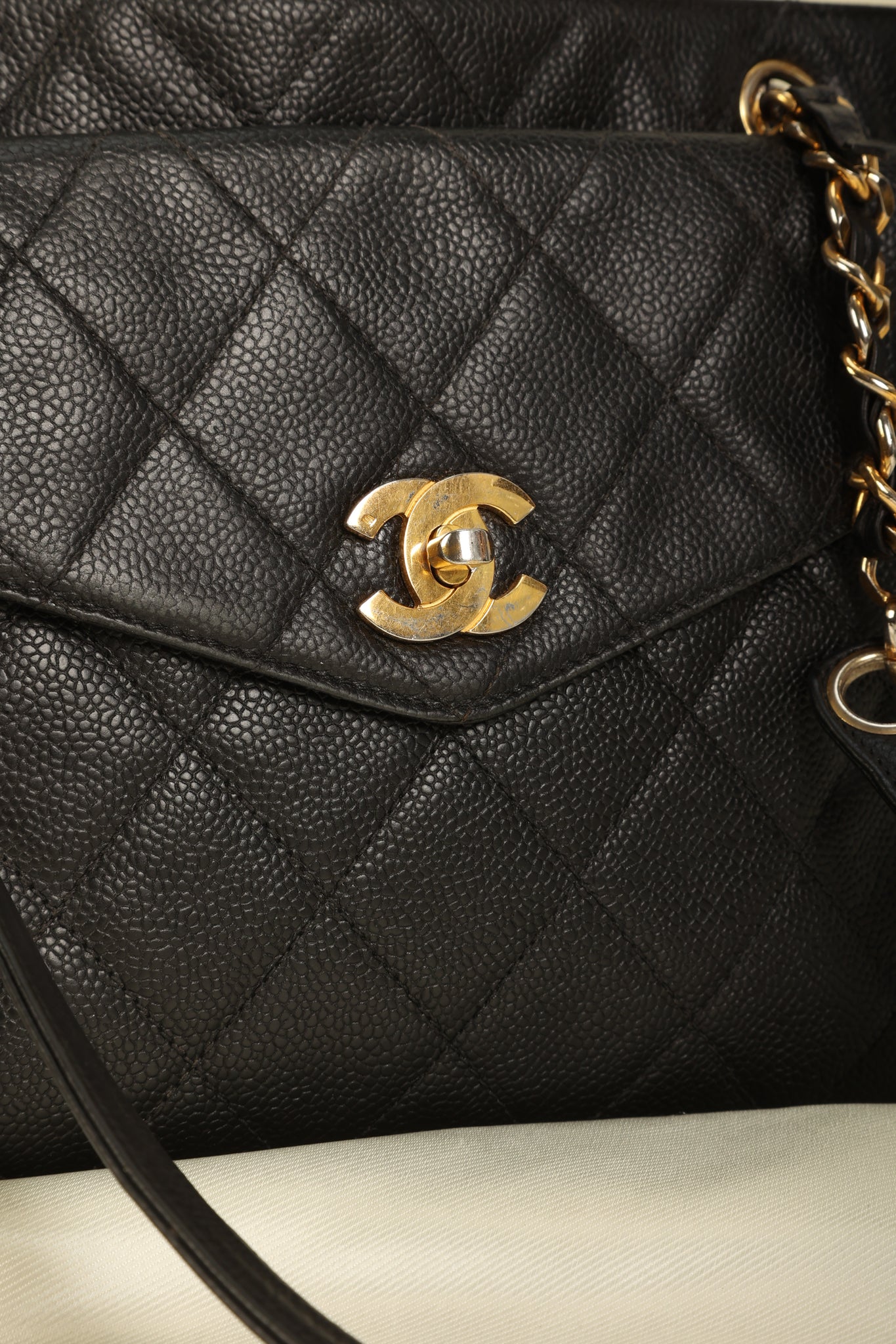 Chanel Caviar Chain Tote