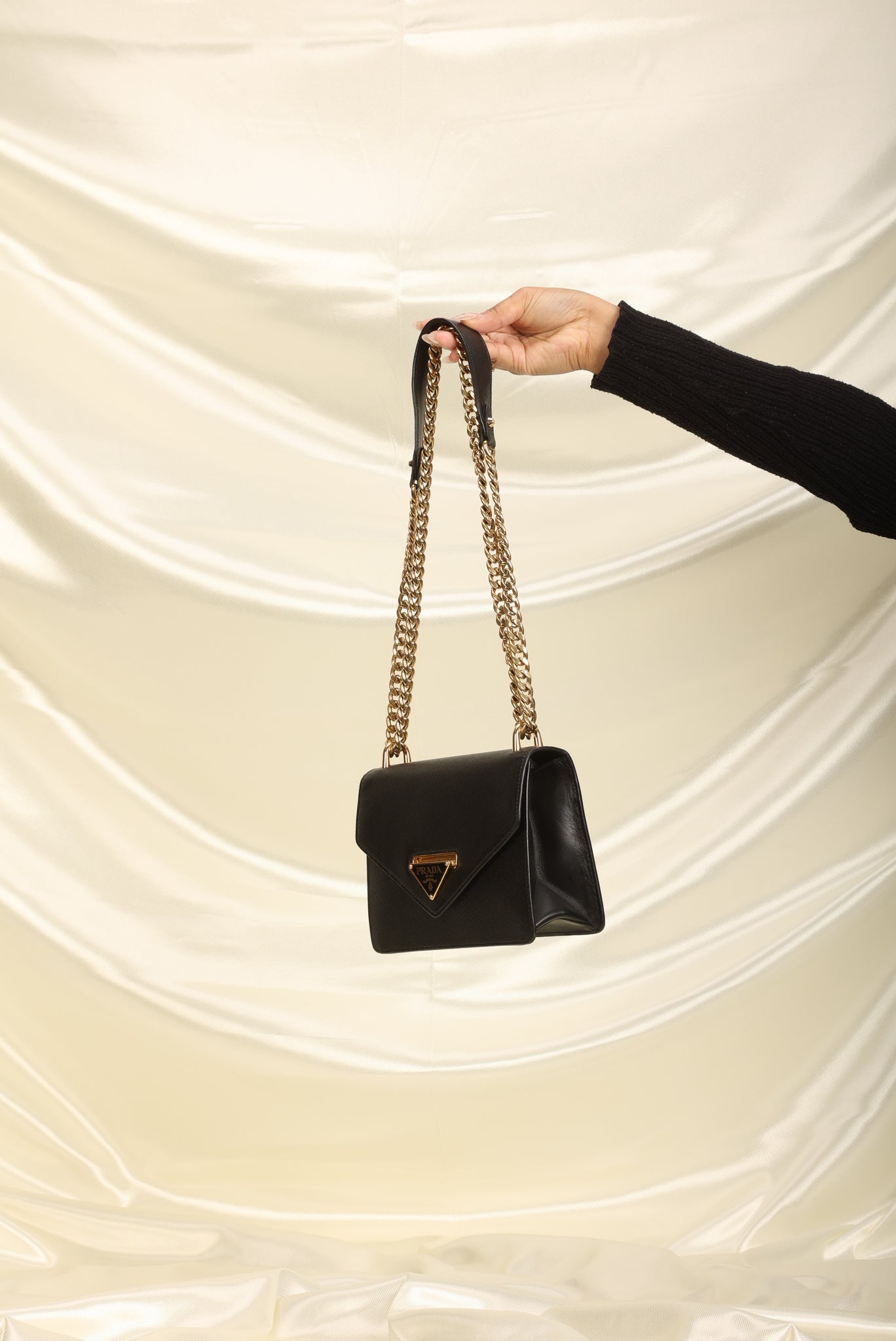 Saffiano Crossbody Bag in Black Prada