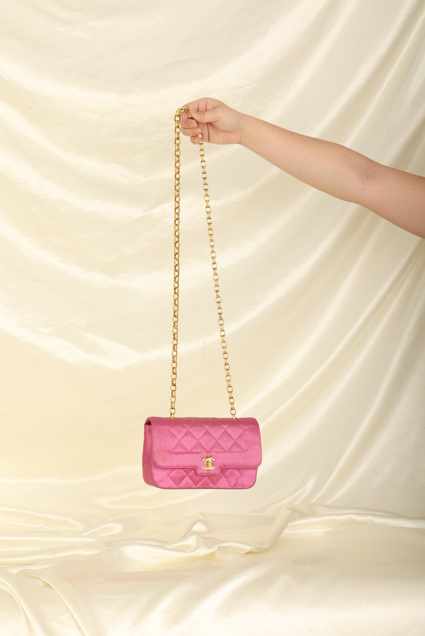 Chanel Spring 2021 Pink Small Rainbow Classic Flap Bag For Sale at 1stDibs