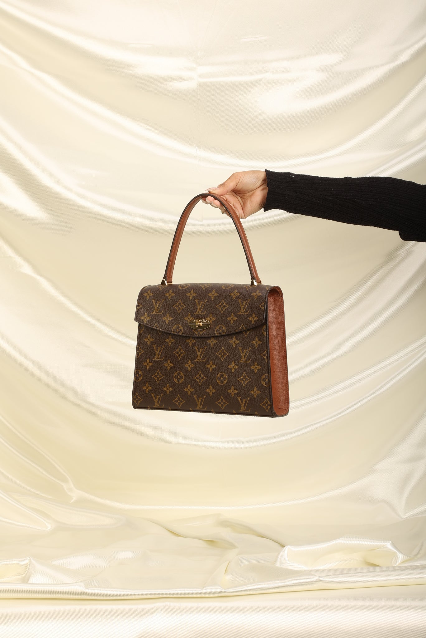 Louis Vuitton Vintage Monogram Top Handle Shopper Bag Brown