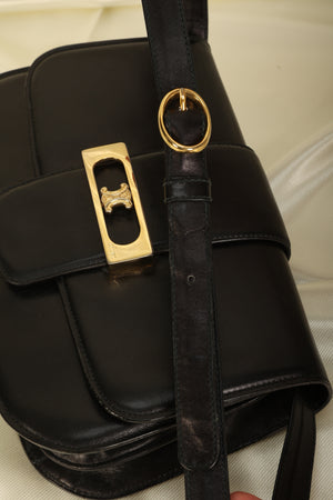 Rare Celine Triomphe Boxcalf Shoulder Bag