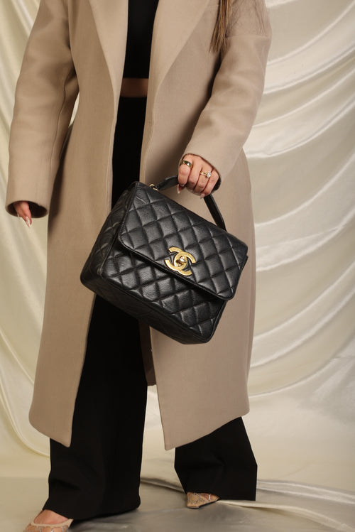 Shop CHANEL FLAP BAG WITH TOP HANDLE