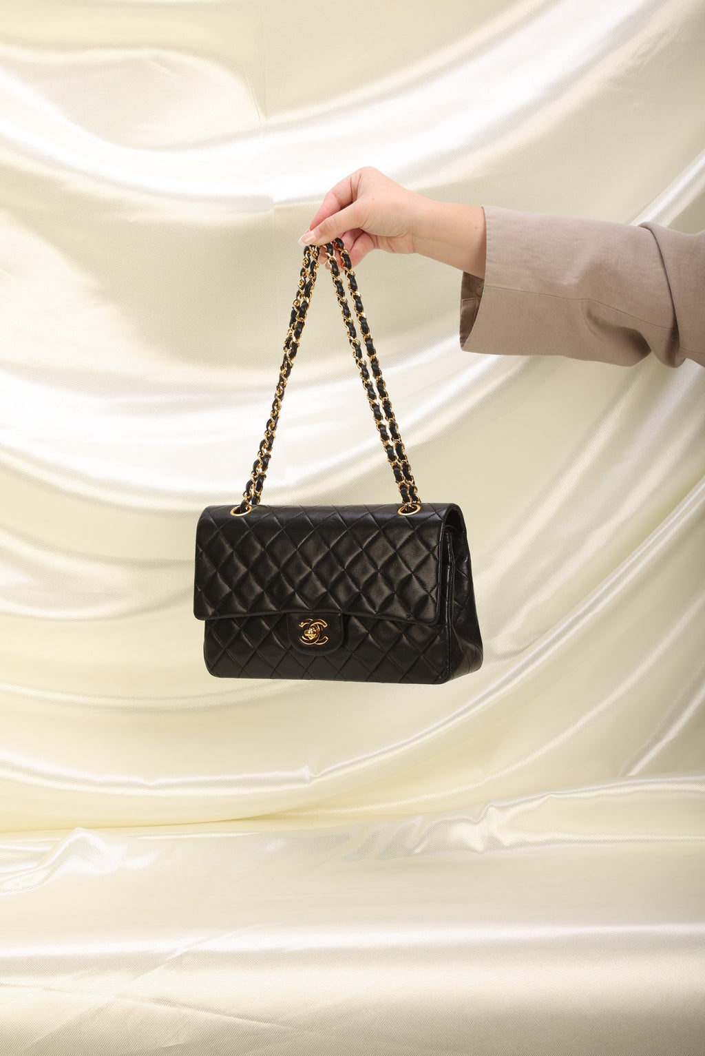 Chanel Vintage Full Flap Bag Quilted Lambskin Mini at 1stDibs