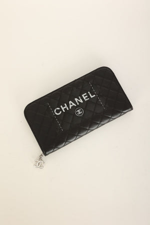 Rare Chanel 2006 Lambskin Zip Clutch
