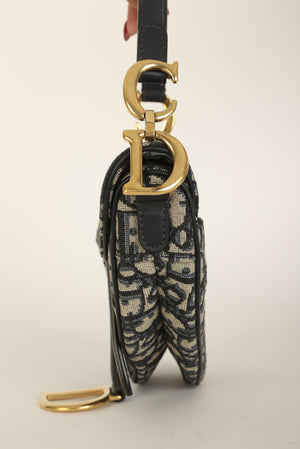 Dior Oblique Mini Saddle with Dior Guitar Strap