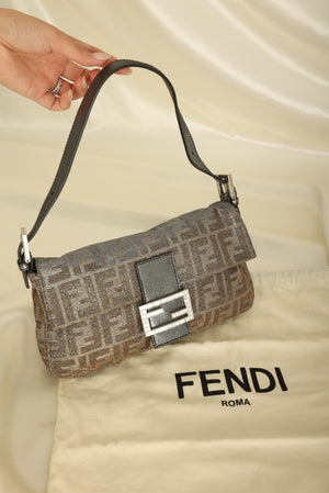 Limited Edition Fendi Zucca Crystal Baguette