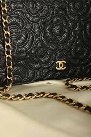 Chanel 2020 Caviar Camellia Wallet on Chain