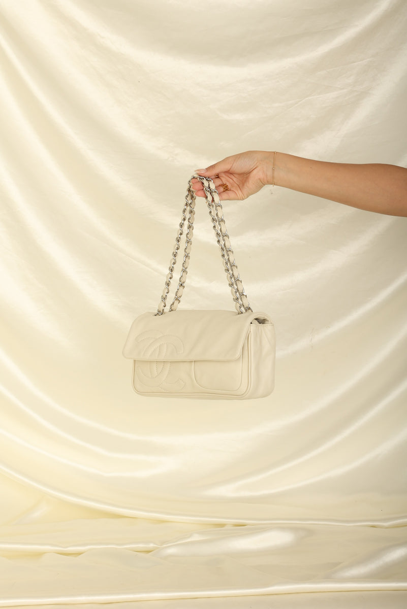 Chanel 2006 Calfskin Diagonal CC Flap Bag – SFN