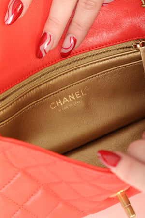 Chanel 2020 Lambskin Pearl Crush Mini Rectangle Flap