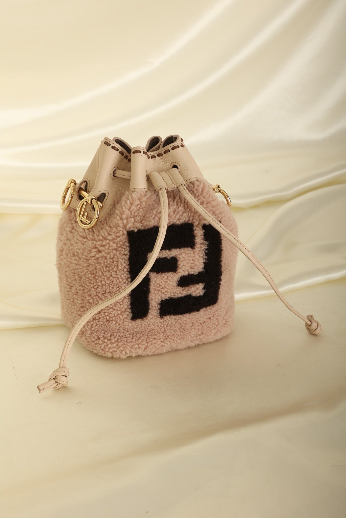 Fendi Shearling Mini Bucket Bag