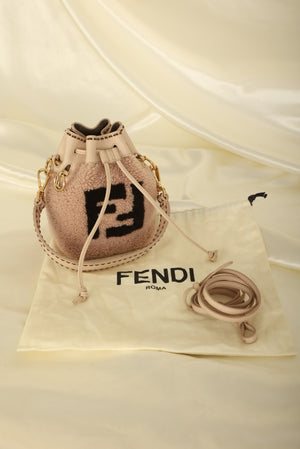 Fendi Shearling Mini Bucket Bag