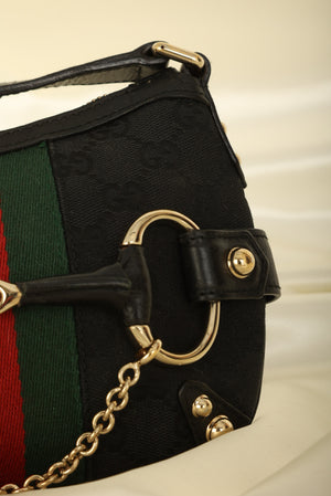 Gucci Monogram Horsebit Pochette